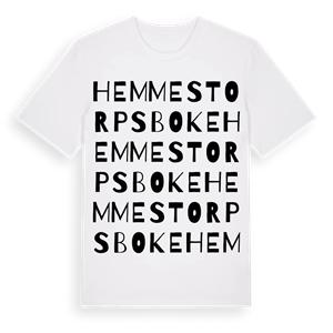 Hemmestorps Boke ordlek t-shirt – ekologisk bomull t-shirt från Pinshirt