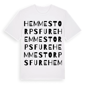 Hemmestorps fure ordlek t-shirt – ekologisk bomull t-shirt från Pinshirt