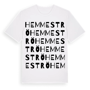 Hemmeströ ordlek t-shirt – ekologisk bomull t-shirt från Pinshirt
