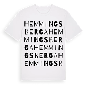 Hemmingsberga ordlek t-shirt – ekologisk bomull t-shirt från Pinshirt