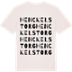 Vintage White t-shirt med Henckels torg ordlek t-shirt