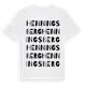 White t-shirt med Henningsberg ordlek t-shirt