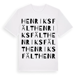 Henriksfält ordlek t-shirt – ekologisk bomull t-shirt från Pinshirt