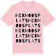 Pink Cotton t-shirt med Hermods Plats ordlek t-shirt