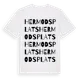 White t-shirt med Hermods Plats ordlek t-shirt