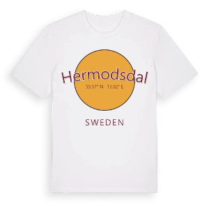 Hermodsdal cirkel t-shirt – ekologisk bomull t-shirt från Pinshirt