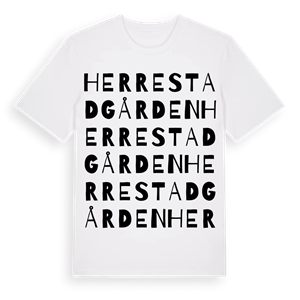 Herrestadgården ordlek t-shirt – ekologisk bomull t-shirt från Pinshirt
