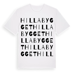 Hillabygget ordlek t-shirt – ekologisk bomull t-shirt från Pinshirt