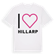 White t-shirt med Jag älskar Hillarp t-shirt stort tryck