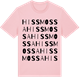 Pink Cotton t-shirt med Hissmossa ordlek t-shirt