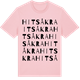 Pink Cotton t-shirt med Hitsåkra ordlek t-shirt