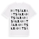 White t-shirt med Hitsåkra ordlek t-shirt