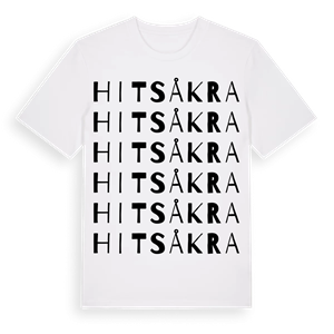 Hitsåkra ordlek t-shirt – ekologisk bomull t-shirt från Pinshirt