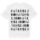 White t-shirt med Hjälmslund ordlek t-shirt