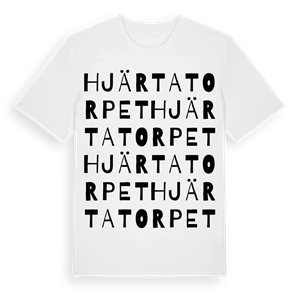 Hjärtatorpet ordlek t-shirt – ekologisk bomull t-shirt från Pinshirt