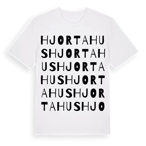 Hjortahus ordlek t-shirt – ekologisk bomull t-shirt från Pinshirt