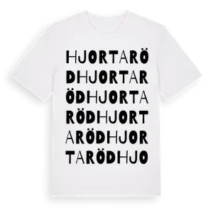 Hjortaröd ordlek t-shirt – ekologisk bomull t-shirt från Pinshirt
