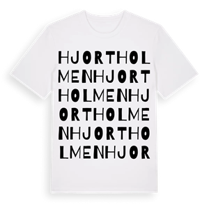 Hjortholmen ordlek t-shirt – ekologisk bomull t-shirt från Pinshirt