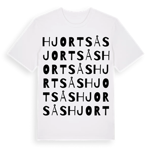 Hjortsås ordlek t-shirt – ekologisk bomull t-shirt från Pinshirt