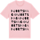 Pink Cotton t-shirt med Hjortshaga ordlek t-shirt