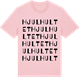 Pink Cotton t-shirt med Hjulhultet ordlek t-shirt