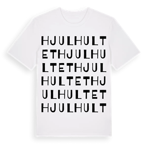 Hjulhultet ordlek t-shirt – ekologisk bomull t-shirt från Pinshirt