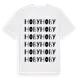 White t-shirt med Hoby ordlek t-shirt
