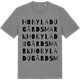 Mid Heather Gray t-shirt med Hoby ladugårdsmark ordlek t-shirt