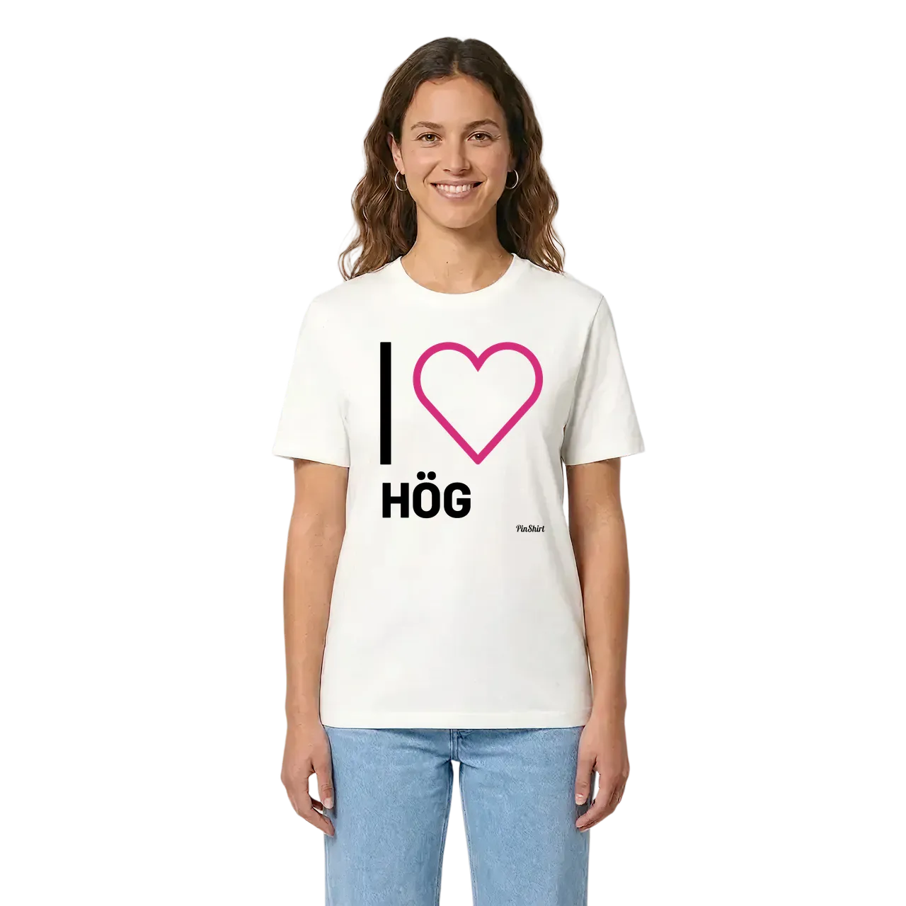 Jag älskar Hög t-shirt stort tryck i miljö