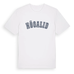 Högalid college t-shirt – ekologisk bomull t-shirt från Pinshirt