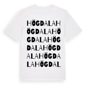 Högdala ordlek t-shirt – ekologisk bomull t-shirt från Pinshirt