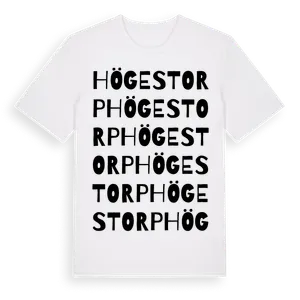Högestorp ordlek t-shirt – ekologisk bomull t-shirt från Pinshirt