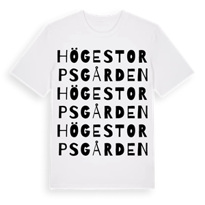 Högestorpsgården ordlek t-shirt – ekologisk bomull t-shirt från Pinshirt