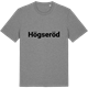 Mid Heather Gray t-shirt med Högseröd fetstil t-shirt