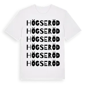 Högseröd ordlek t-shirt – ekologisk bomull t-shirt från Pinshirt