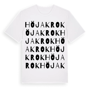 Höja krok ordlek t-shirt – ekologisk bomull t-shirt från Pinshirt