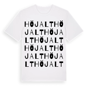 Höjalt ordlek t-shirt – ekologisk bomull t-shirt från Pinshirt