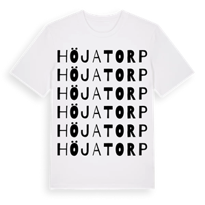 Höjatorp ordlek t-shirt – ekologisk bomull t-shirt från Pinshirt