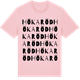 Pink Cotton t-shirt med Hökaröd ordlek t-shirt