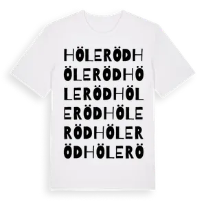 Höleröd ordlek t-shirt – ekologisk bomull t-shirt från Pinshirt