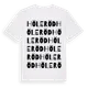 White t-shirt med Höleröd ordlek t-shirt