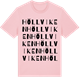 Pink Cotton t-shirt med Höllviken ordlek t-shirt