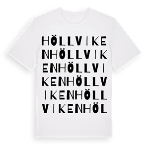Höllviken ordlek t-shirt – ekologisk bomull t-shirt från Pinshirt