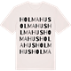 Vintage White t-shirt med Holmahus ordlek t-shirt