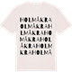 Vintage White t-shirt med Holmåkra ordlek t-shirt