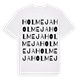 White t-shirt med Holmeja ordlek t-shirt