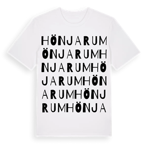 Hönjarum ordlek t-shirt – ekologisk bomull t-shirt från Pinshirt