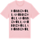 Pink Cotton t-shirt med Hönnemölla ordlek t-shirt