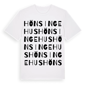 Hönsingehus ordlek t-shirt – ekologisk bomull t-shirt från Pinshirt