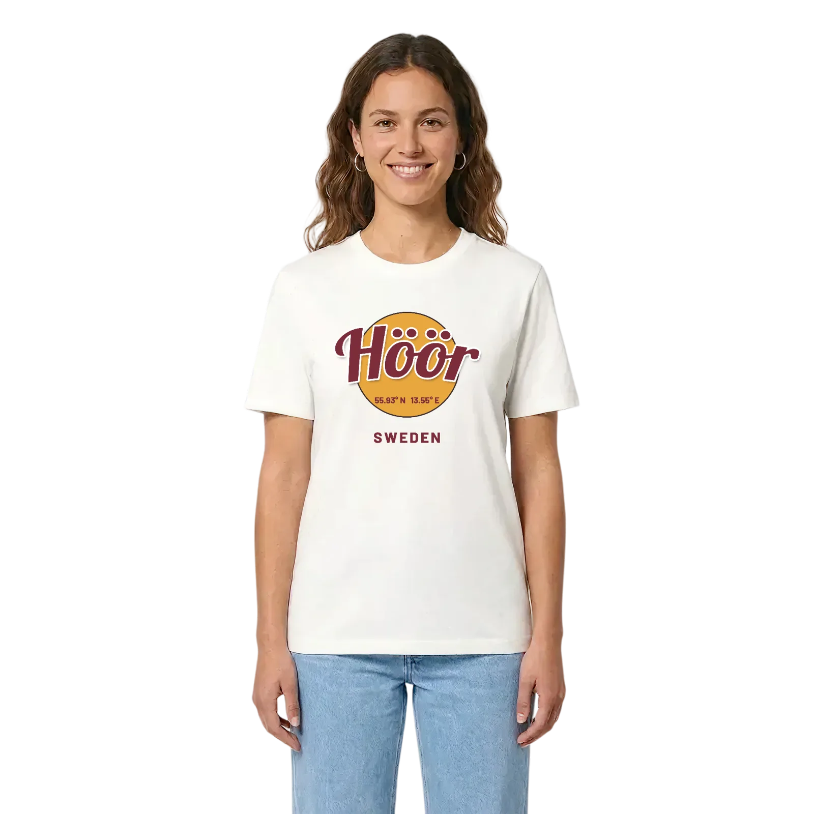 Höör cirkel t-shirt – White, i miljö